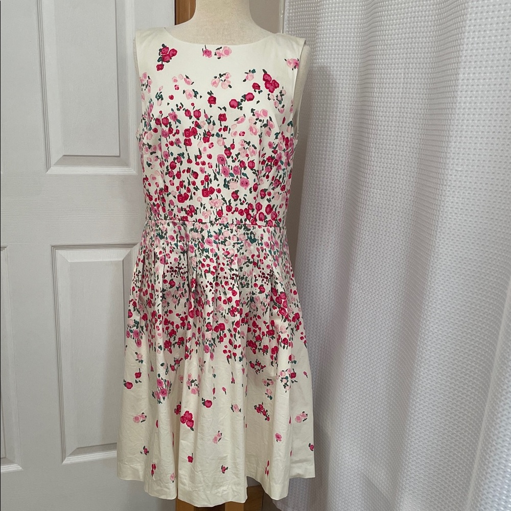 Talbots RSVP Rose Garden Fit Flare Dress 12 EASTER FLORAL Fully Lined